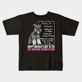 HapMother'S Day To The Best Miniature Schnauzer Mom Kids T-Shirt